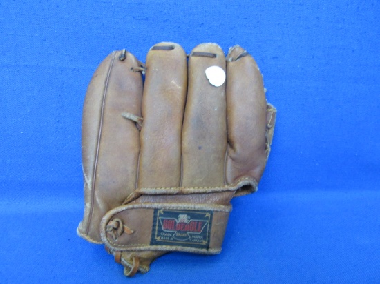 Vintage – Baseball Glove – Marked Gold Eagle – Semi-Pro Model – Child Size 8”L x 7”W -