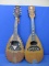 Pair of Stringed Instruments – Gourd-like body – Both ~25”L – Both need some work – Missing pieces,