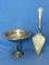 Silver Plated Cake Server 12” L & Silver Plated Mint Dish 6 3/4” DIA x 6” T