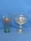 Holiday Coke Tulip Glass 6” T  & Berliner Weisse Schultheiss Beer Glass 6 3/4” T