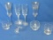 8 Assorted Glass/Stemware 4 Champagne Flutes ( 2 patterns) 1 Stemware & 3 Glassware items