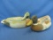2 Duck Decoys: Weighted /styrofoam & Plastic Mallard Drake14-15” Long