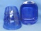 Set of 3 Anchor Hocking Cobalt Blue Mixing Bowls & 8” x 8” Handled Casserole Dish