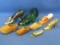 Lot of Shoes: Wood – Glass – Metal – Ceramic – Largest is 4 1/2” long & has faded advertising
