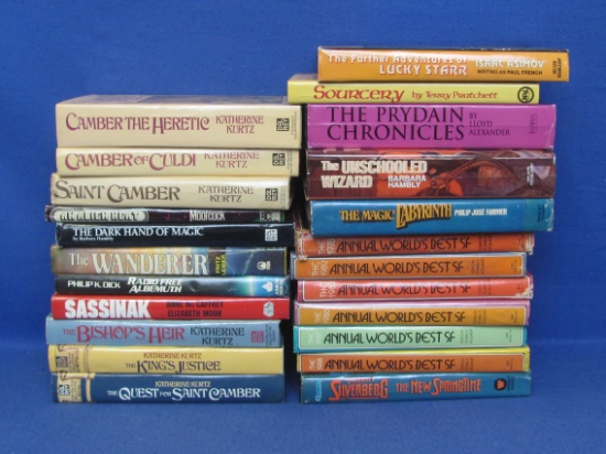 23 Hardcovers books – All Sci-Fi or Fantasy – Some are Annual World's Best SF