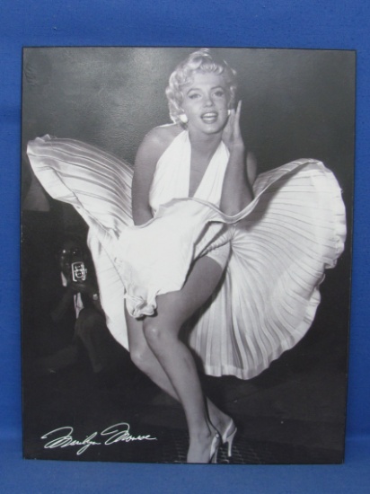 Print of Marilyn Monroe in Famous Scene from “The 7 Year Itch” -19” x 15” on wood