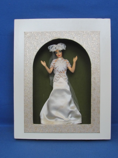 Vintage Bridal Shop Display – Doll inside Book Shaped Box – 17 5/8” x 14 1/8” - 3 1/8” deep