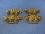 Set of 4 Drawer Pulls – Devil-like face – 4 1/4”W – Neat set – As shown