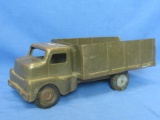 1950's Structo Toys Army Truck  - Steel – 12 1/2” L x 4 1/2” W X 4 1/2” T