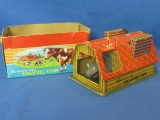 Vintage Bessie the Takling Cow Toy & Partial Original Cow Barn Box