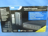 RCA Digital TV Converter Box (ca. 2009 switch) – Appears NIB w/ Cables, Remote Batteries Cable & Ins