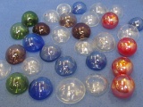31 Blown Glass Bubbles – Various Colors – About 1 1/2” in diameter – Good condition