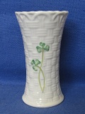 Belleek Vase 4 1/4” T x 2 1/2” DIA – Brown mark 200-2010 – Like new