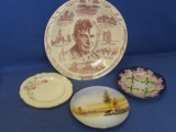 Collectible Plates – 10 1/2” Will Rogers 1879-1935 Vernon Kilns & 3 Japan 6 1/2” Plates (only 2 mark
