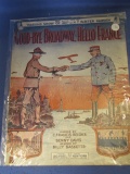WWI Sheet Music “Good-bye Broadway, Hello France” 1917