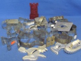 Mixed Lot of Metal Cookie Cutters + 1 Red Plastic from Robin Hood Flour
