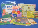 Lot of Vintage Easter Egg Dye/Color Packets – Paas, Fleck's, Rit – Some Transfers included