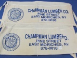 2 Canvas Carpenter's Aprons “Champman Lumber Co. East Moriches, NY