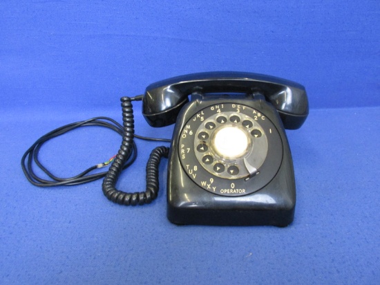 Vintage - Rotary Dial Desk Telephone – Automatic Electric Northlake, Illinois – 5”H x 5”W x 9”D -