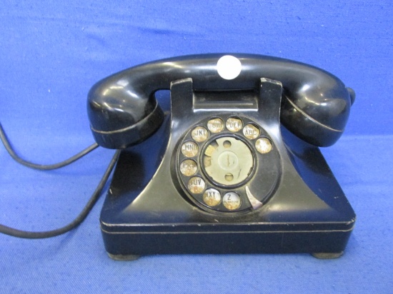Vintage - Rotary Dial Desk Telephone – North Electric Mfg Galon, Ohio – 5 1/4”H x 7 1/2”W x 5 14”D –