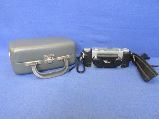 Vintage – Camera & Case - A4853 Stereo Realest 2 1/2”H x 6 3/4”W x 2 1/2”D - David White Company -