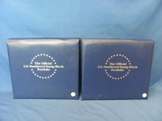 Stamps – The Official Numbered Stamp Block Portfolio – 2 Binders – As Shown
