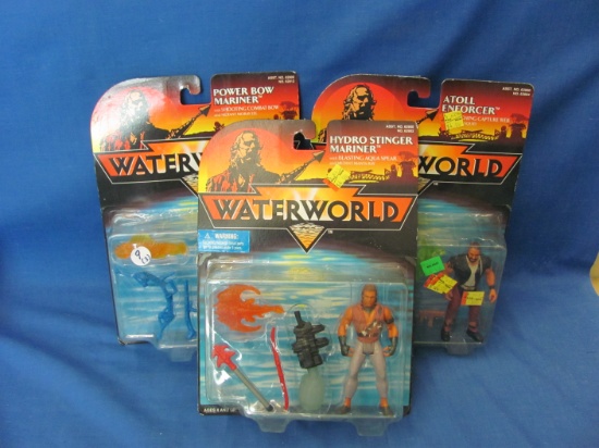 Water World Action Figures (3) – Sealed – Dated 1995 – As Shown