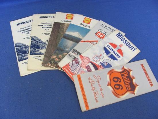 Vintage 1960's Road Maps - Gas Station & Other Advertising