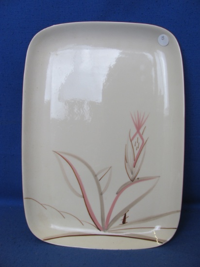 Platter 10 1/4” x 14 1/4” 1940's Winfield Dragon Flower Hand Crafted China, Made in the USA, Califor
