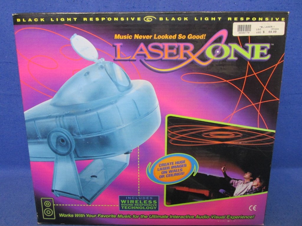 Laser One Light Show – Sound Sensitivity For The Ultimate Audio-Visual  Experience – New In Box - | Estate & Personal Property Lamps, Lighting &  Fans Other Lamps & Lighting | Online Auctions | Proxibid
