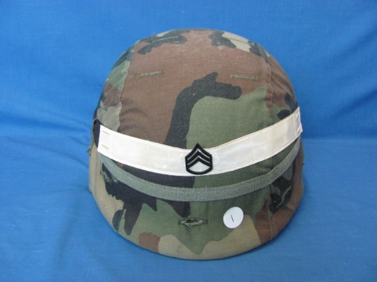 1987 U.S. Army Issue Stemaco PASGT Ballistic Helmet With Camo Cove