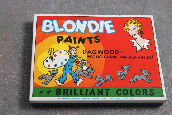 1946 Blondie Dagwood Paint Set by American Crayon Company Lightly Used