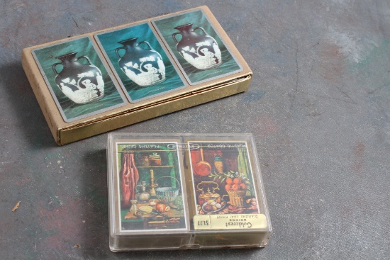 New/Old Stock Playing Cards Lot WEDGWOOD Pottery Canasta (3) Decks +