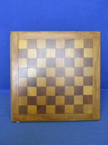 Vintage Chess Wooden Board 15 1/2” x 15 1/2” x 1 1/4” - Please Consult Pictures -