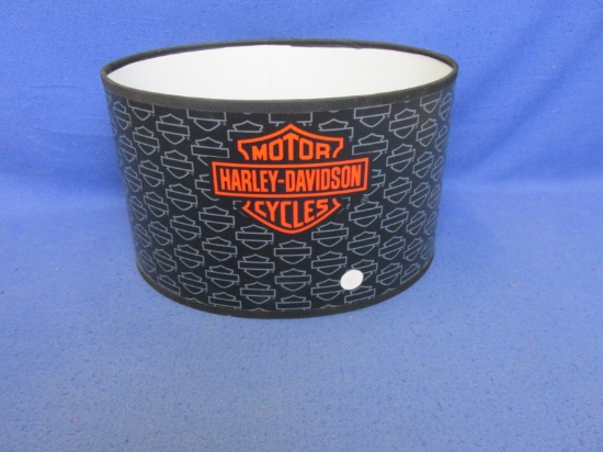 Harley Davidson Lampshade (Has Reverse Or Inverted Ring) 11 3/8”L x 9”W x 7 1/8”H – Looks New –