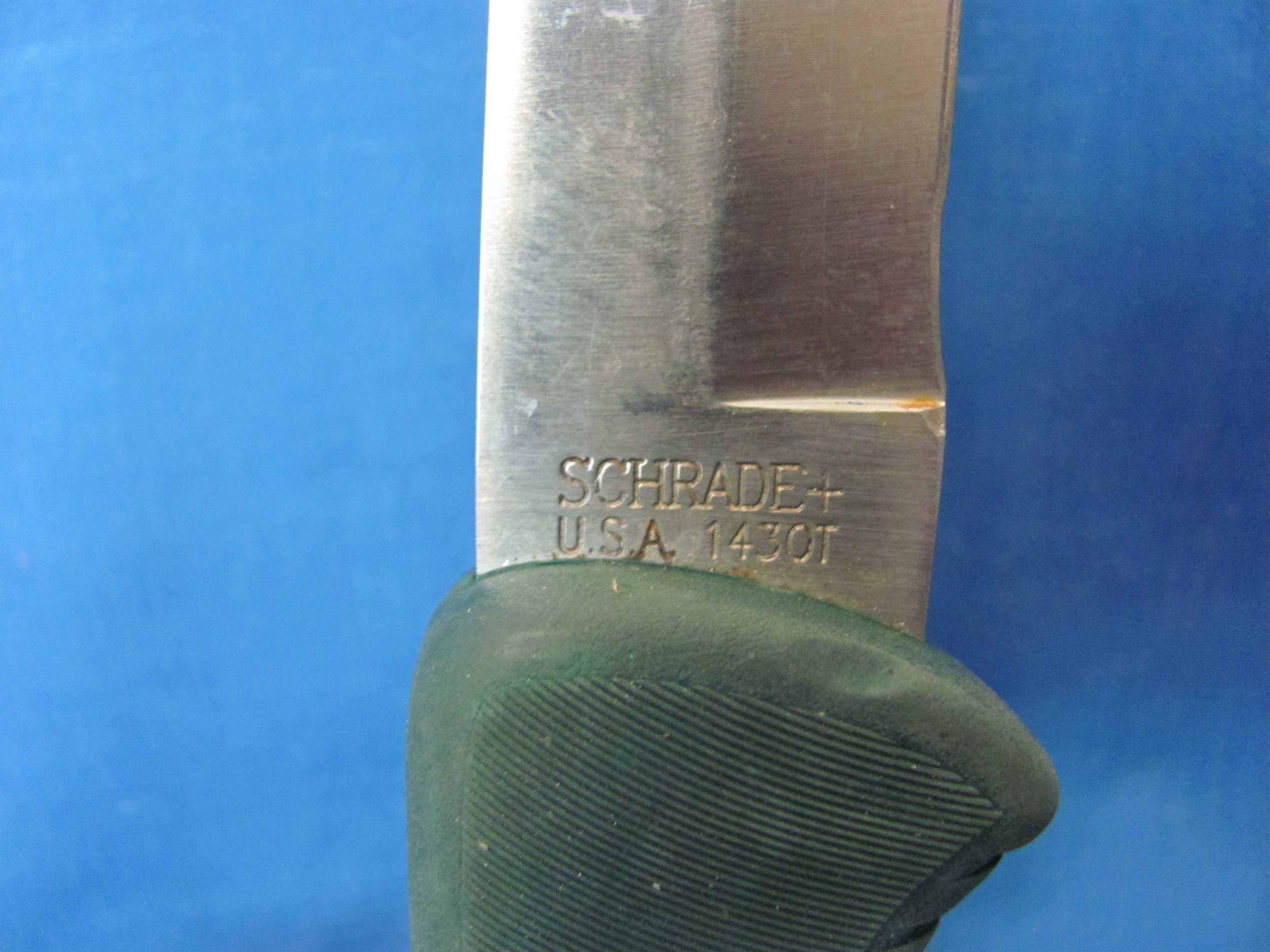 Vintage Schrade Old Timer 1430T USA Fixed Blade Fishing Knife w/ Gut Hook  Sheath
