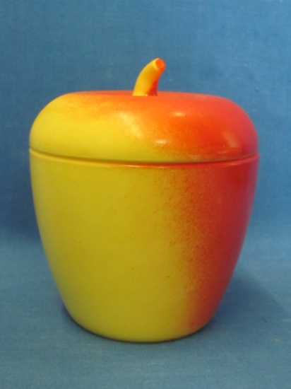Vintage Hazel-Atlas Glass Jar – Apple in Red & Yellow – 3 3/4” tall – Very good condition
