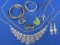Silvertone Jewelry: Necklaces/Chains – Bracelets – Earrings – Good condition