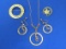 Lot of Gold Filled Jewelry: Necklace & Screw-on Earrings – 2 Pins – Good vintage condition