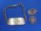 Sterling Silver – Locketag Bracelet – Winona Business College Pin – Tirol Pin – 20.2 grams