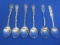 6 Silverplate Demitasse Spoons – 5 made in Sweden – 1 made in Norway – About 3 3/4” to 4” long