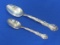 Sterling Silver Teaspoon & Demitasse Spoon by Alvin – French Scroll Pattern – 42.0 grams