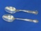 2 Sterling Silver Teaspoons: Buttercup by Gorham – Brocade by International – 62.6 grams