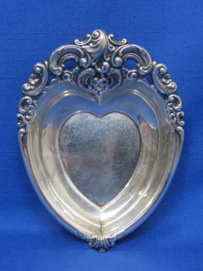 Sterling Silver Bob Bon Heart Bowl by Wallace – Grande Baroque Pattern – 72.5 grams