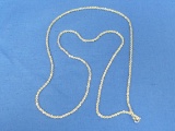 30” Sterling Silver French Rope Chain – Weight is 12.1 grams – Good condition