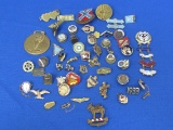 Mixed Lot of Small Pins/Tack Pins/Misc – Military – School – Religious & more
