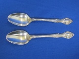 Pair of Sterling Silver Teaspoons – English Gadroon by Gorham – 1939 – 65.7 grams