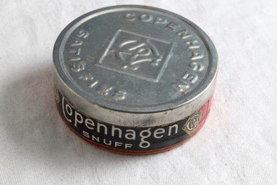 Vintage Copenhagen Snuff Can with Provenance Paper Inside