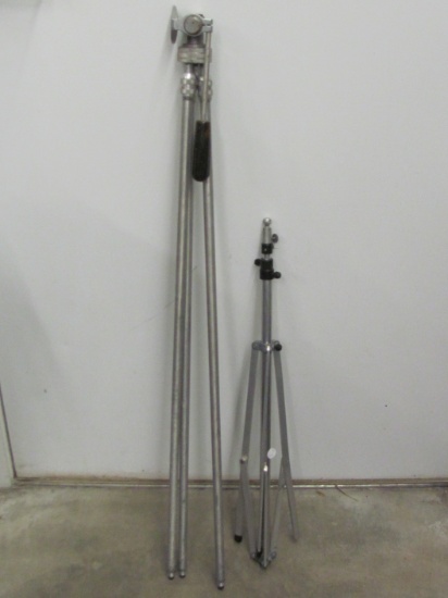 Master & Unmarked Tripods (2) – Folded 38 3/4” & 25” T – No Markings – As Shown