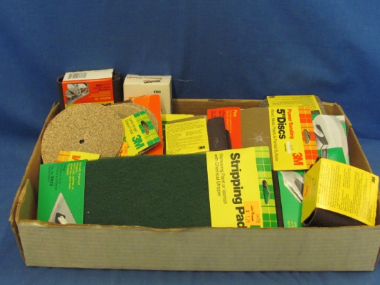 Sandpaper & Stripping Pads – Sheets – Belt – Discs – Block – Mostly Unused